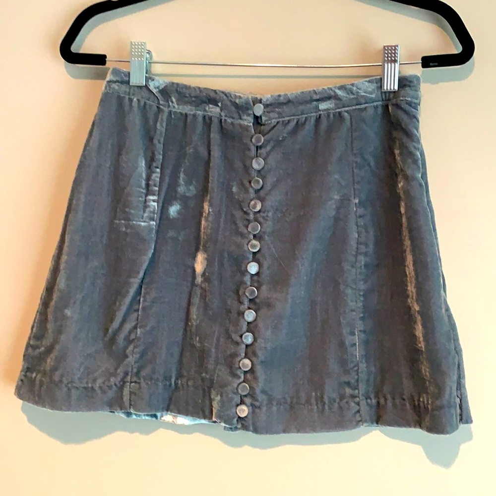 UO velour mini skirt